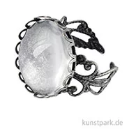 Artikelbild des Artikels “Ring mit Zierrand Vintage Collection - Rund, Durchmesser 2 cm mit Cabochon Altsilber“