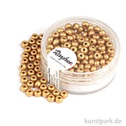 Artikelbild des Artikels “Rocailles metallic matt - 4 mm - 150 Stück Dose | Gold matt“