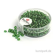 Artikelbild des Artikels “Rocailles mit Silbereinzug - 2,6 mm - 16 g Dose | Grün“
