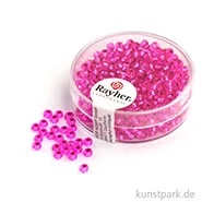 Artikelbild des Artikels “Rocailles mit Silbereinzug - 2,6 mm - 16 g Dose | Pink - Nicht Waschbar“
