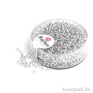Artikelbild des Artikels “Rocailles mit Silbereinzug - 2 mm - 17 g Dose | Silber“