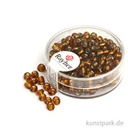 Artikelbild des Artikels “Rocailles mit Silbereinzug - 4 mm - 17 g Dose | Dunkelbraun“