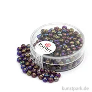 Artikelbild des Artikels “Rocailles mit Silbereinzug & Rainbow - 4 mm - 17 g Dose | Purple Velvet“