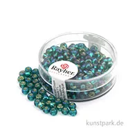 Artikelbild des Artikels “Rocailles mit Silbereinzug & Rainbow - 4 mm - 17 g Dose | Smaragd“