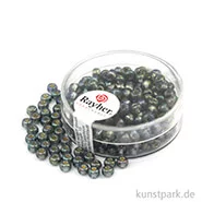 Artikelbild des Artikels “Rocailles mit Silbereinzug & Rainbow - 4 mm - 17 g Dose | Stahlgrau“