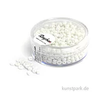 Artikelbild des Artikels “Rocailles opak gelüstert - 2,6 mm - 17 g Dose | Weiß“