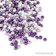 Artikelbild des Artikels “Rocailles Perlmutt Lila Mix - 2,6 mm, 17g Dose “