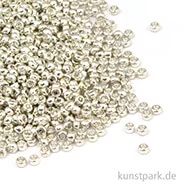 Artikelbild des Artikels “Rocailles Perlmutt Silber - 2 mm, 17g Dose “