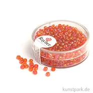 Artikelbild des Artikels “Rocailles transparent gelüstert - 2,6 mm - 17 g Dose | Orange“