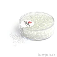 Artikelbild des Artikels “Rocailles transparent gelüstert - 2,6 mm - 17 g Dose | Silber“