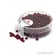 Artikelbild des Artikels “Rocailles transparent gelüstert - 2,6 mm - 17 g Dose | Weinrot“