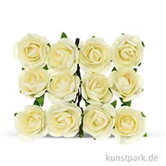 Artikelbild des Artikels “Röschen mit Draht, 18 mm 12 Stk. | Beige“