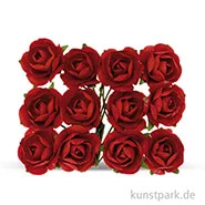 Artikelbild des Artikels “Röschen mit Draht, 18 mm 12 Stk. | Rot“