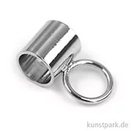 Artikelbild des Artikels “Rohrförmiger Anhänger mit Öse - Silber, 8 x 6 mm, 1 Stück “