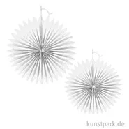 Artikelbild des Artikels “Rosetten aus Papier, 2 Stück sortiert 20-30 cm | Weiß“