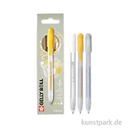 Artikelbild des Artikels “Sakura Gelly Roll 3er Set, Retractable, Gold-Silber-Weiß “