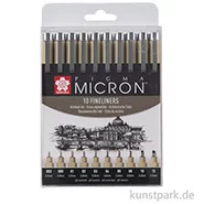 Artikelbild des Artikels “Sakura PIGMA Micron Set - 10 Fineliner 0,15-0,7 mm, Schwarz “
