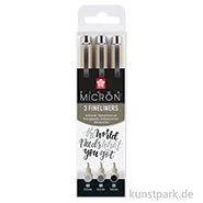Artikelbild des Artikels “Sakura PIGMA Micron Set - 3 Fineliner 0,45 mm, Schwarz + Grau “
