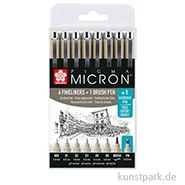 Artikelbild des Artikels “Sakura PIGMA Micron Set - 6 Fineliner + Brush Pen + PN, Schwarz “