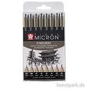 Artikelbild des Artikels “Sakura PIGMA Micron Set - 8 Fineliner 0,15-0,5 mm, Schwarz “