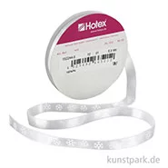 Artikelbild des Artikels “Satinband Schneeflocken - 10 mm x 5 m Weiß“