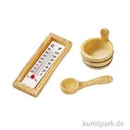 Artikelbild des Artikels “Mini Sauna-Zubehör in Holzoptik, 3 - 6 cm, 3-teilig “