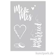 Artikelbild des Artikels “Schablone - Hochzeit, DIN A4 mit Rakel “