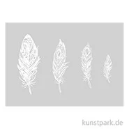 Artikelbild des Artikels “Schablone Mandala-Federn DIN A5, inklusive Rakel “