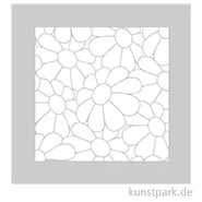 Artikelbild des Artikels “Schablone - Verrückte Gänseblümchen, Größe 110x110 mm “