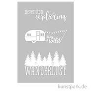 Artikelbild des Artikels “Schablone - Wanderlust, mit Rakel, DIN A5 “