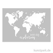 Artikelbild des Artikels “Schablone - World Map, mit Rakel, groß, DIN A3 “