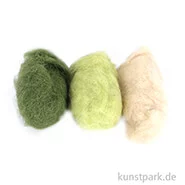 Artikelbild des Artikels “Schafwolle - Grün-Mix, 3x10g sortiert “