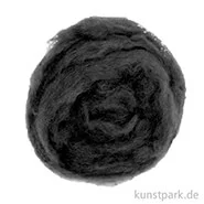 Artikelbild des Artikels “Schafwolle zum Nassfilzen 100 % Natur, 50 g Einzelfarbe | Schwarz“