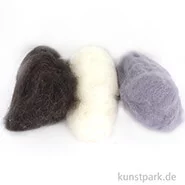 Artikelbild des Artikels “Schafwolle - Schwarz-Weiß, 3x10g sortiert “