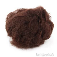 Artikelbild des Artikels “Schafwolle zum Trockenfilzen, 30 g Einzelfarbe | Braun“