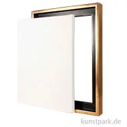 Artikelbild des Artikels “Schattenfugenrahmen mit Keilrahmen - Gold 50 x 70 cm“