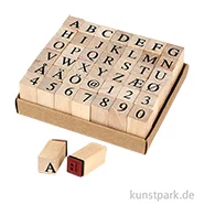 Artikelbild des Artikels “Holzstempel - Alphabet Trendy, 1,3 cm, 42 Stück sortiert “