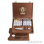 Artikelbild des Artikels “Schmincke NORMA Ölfarbe, 11 x 35 ml, kleiner Holzkoffer + Zubehör “