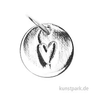 Artikelbild des Artikels “Schmuck-Anhänger Mini-Scheibe - Herzumriss, Silber “