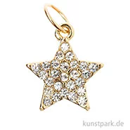 Artikelbild des Artikels “Schmuck-Anhänger - Stern mit Strass, Gold “