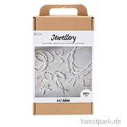 Artikelbild des Artikels “Schmuck Bastelset mit viel Zubehör - Perlenschmuck, Perlmuttweiß “