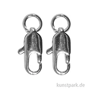 Artikelbild des Artikels “Schmuck Karabiner-Schließe, Silber, 9,2 x 3,4 mm, 2 Stück “