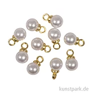 Artikelbild des Artikels “Schmuck Mini-Anhänger Perle, Gold, 5 mm, 10 Stück “
