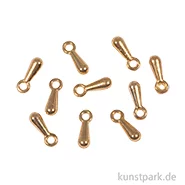 Artikelbild des Artikels “Schmuck Mini-Anhänger Tropfen, Gold, 2,5 x 7 mm, 10 Stück “