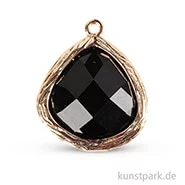 Artikelbild des Artikels “Schmuckanhänger mit Stein - Tropfen Schwarz“