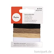 Artikelbild des Artikels “Schmuckkordeln, 0,5 mm, Natur, 4 Farben, je 5 Meter “