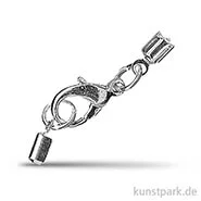 Artikelbild des Artikels “Schmuckverschluss montiert für 2 mm Bänder, 1 Stück Silber“