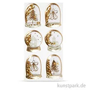 Artikelbild des Artikels “Schüttel-Sticker - Engel-Baum,  49x32 - 45x36 mm, 6 Stück - Gold “