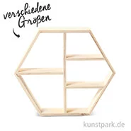Artikelbild des Artikels “Sechseckiges Regal aus Holz mit 5 Fächern “