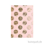 Artikelbild des Artikels “Seidenpapier - Rosa mit Gold Punkte, 4 Stück “
